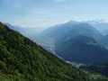 opouštíme Švýcarsko, dole je město Martigny...